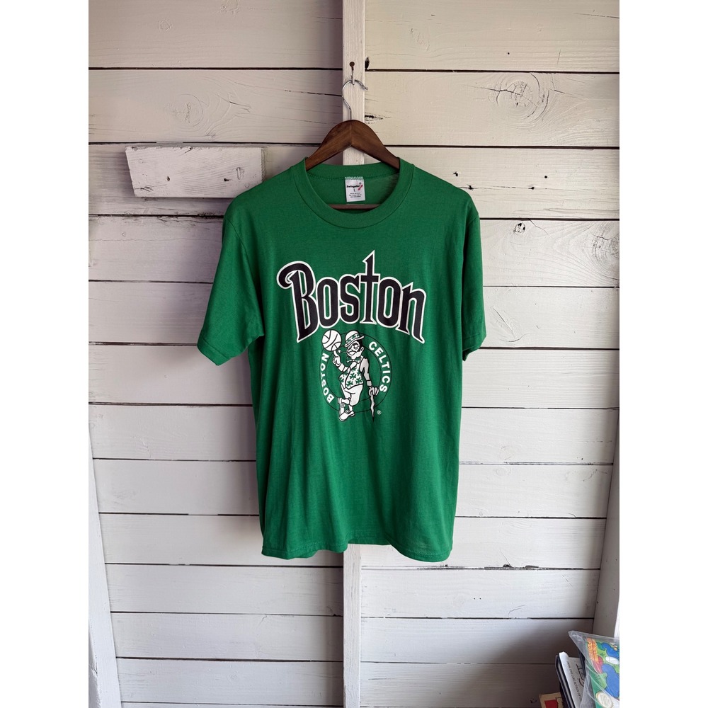Vintage Swingster Boston Celtics T-Shirt Mens L Green Single Stitch NBA USA